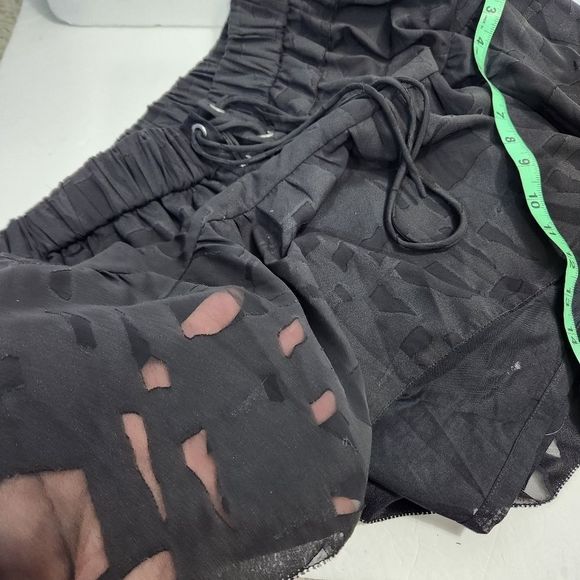 IRO  Carmel 16 W lace up chiffoncriss cross lace  black sheer skirts size 42 - Picture 10 of 13